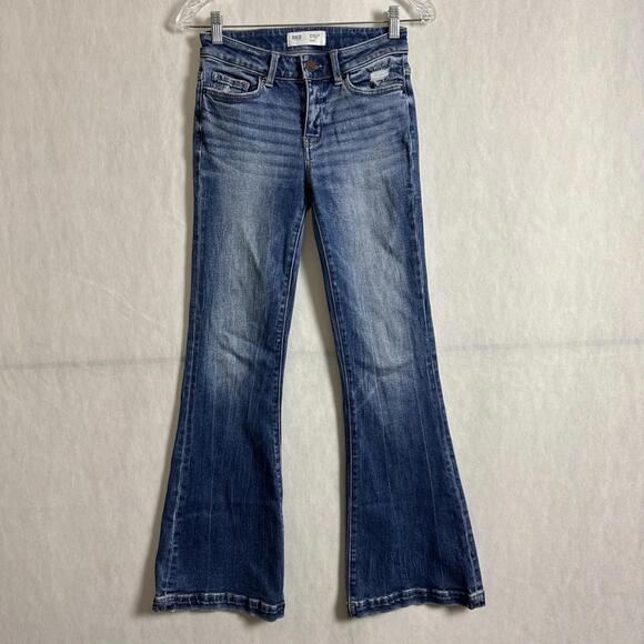 Buckle BKE Women's Size 23x32 Blue Stella Mid-Rise Slim Fit Flare Jeans - Picture 1 of 11